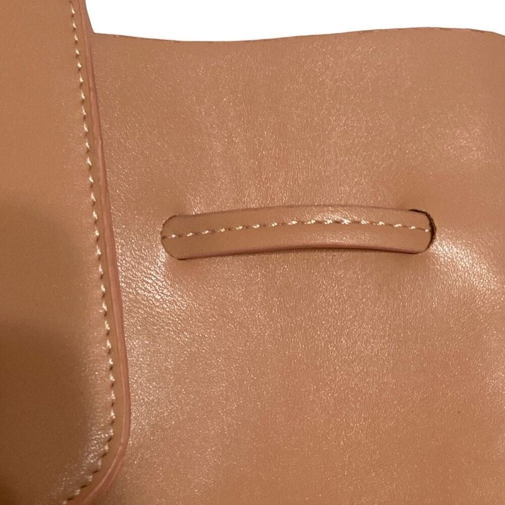 Women’s Backpack Satchel Purse Inside Zipper Pocket Peach Mauve Faux Leather - Picture 11 of 16